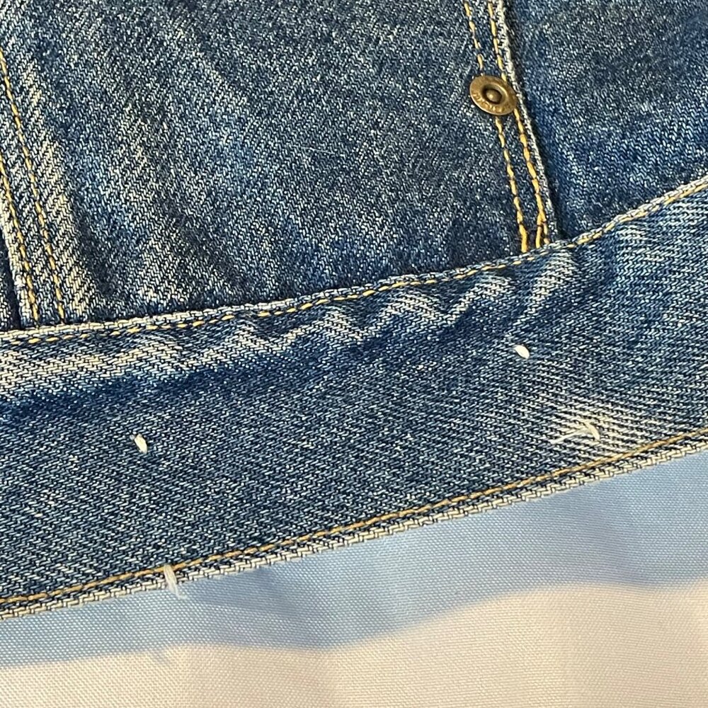 Vintage Elvis Presley Blue Jean Denim Jacket Unique Vibrant Back Print XL - Picture 8 of 16